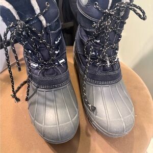 Lands' End Black and Gray Winter Boots